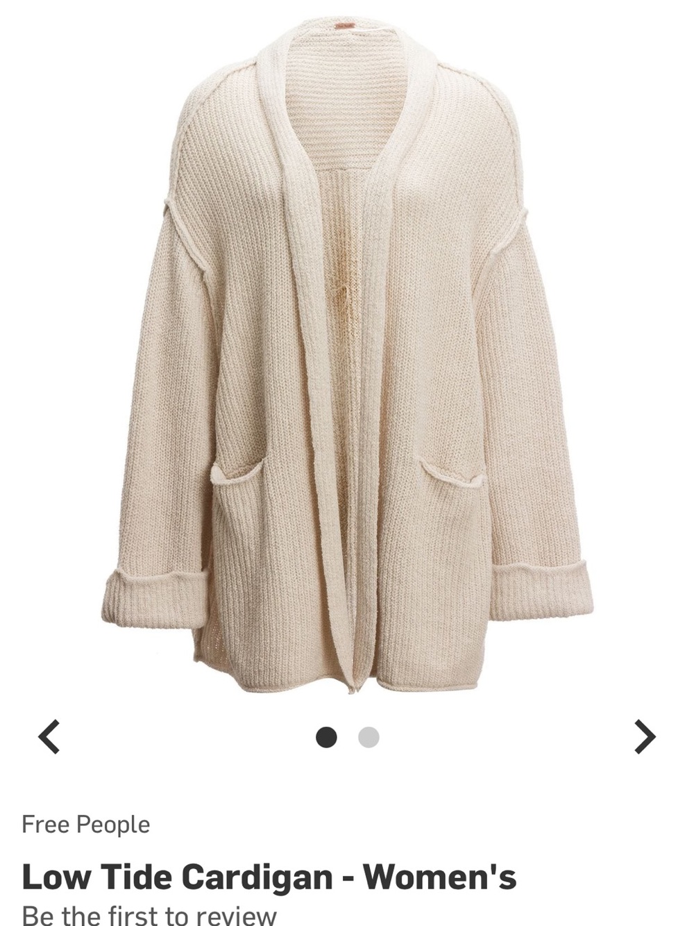 Free People Low Tide NAVY Blue XS/S Open-Knit Oversized Cardigan